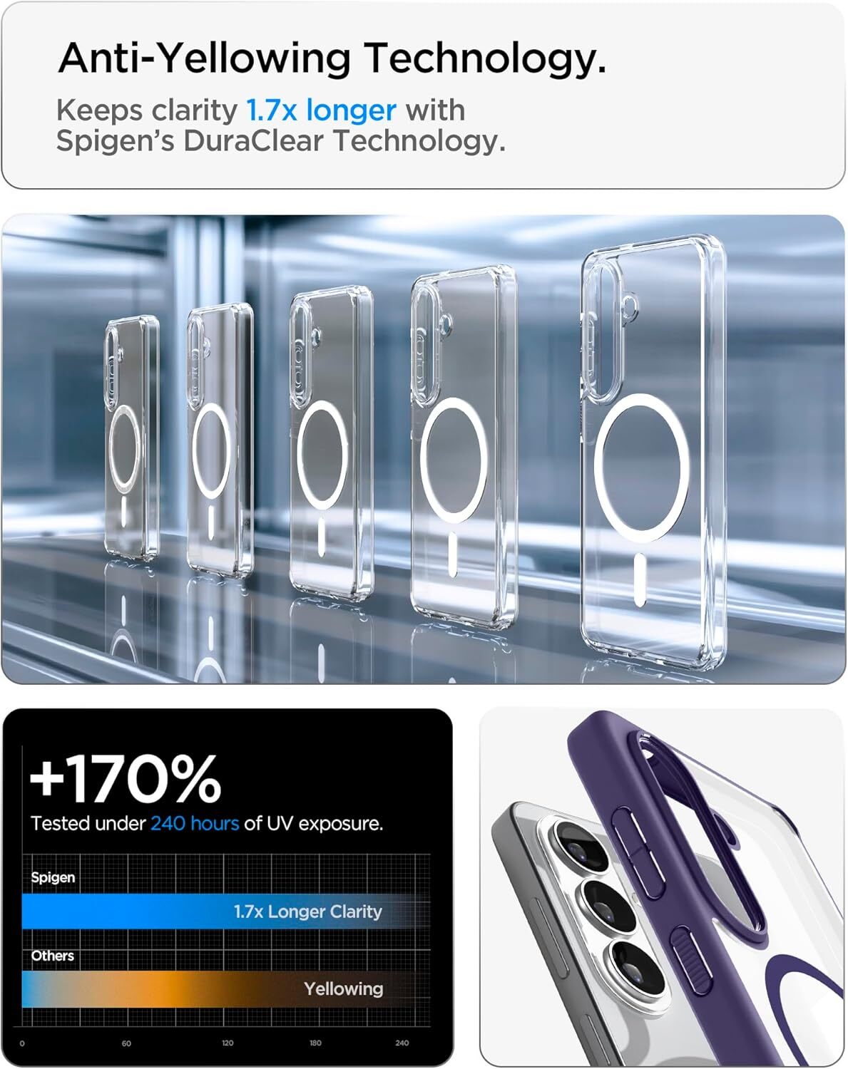 Spigen Ultra Hybrid MagFit Samsung S26 Ultra Hoesje MagSafe Paars afbeelding 5