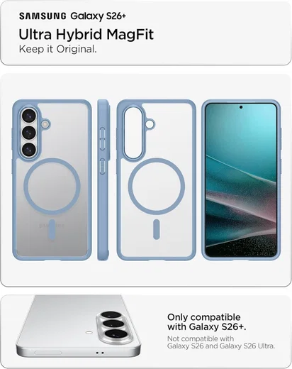 Spigen Ultra Hybrid MagFit Samsung S26 Ultra Hoesje MagSafe Lichtblauw afbeelding 4