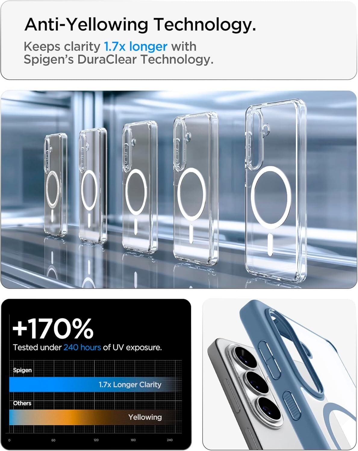 Spigen Ultra Hybrid MagFit Samsung S26 Ultra Hoesje MagSafe Lichtblauw afbeelding 5