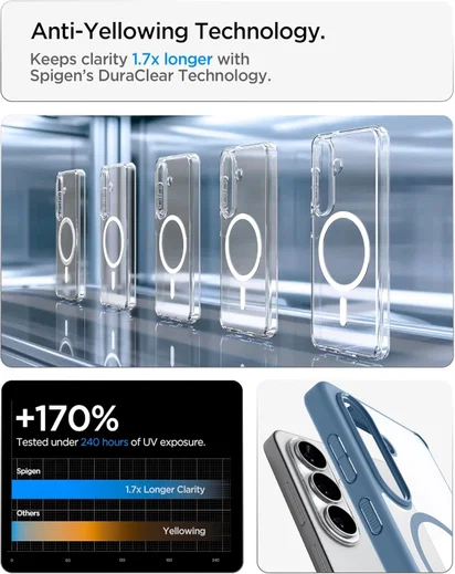 Spigen Ultra Hybrid MagFit Samsung S26 Ultra Hoesje MagSafe Lichtblauw afbeelding 5