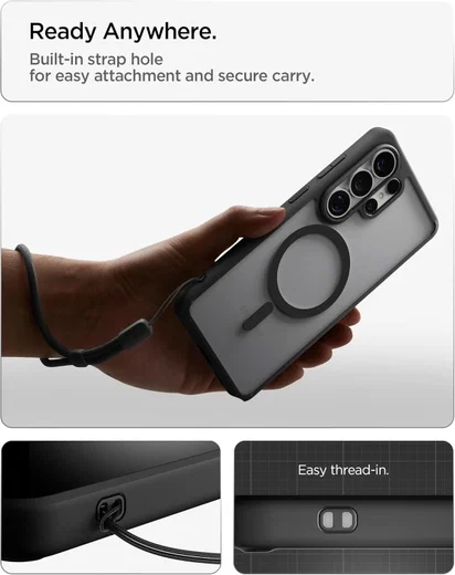 Spigen Ultra Hybrid MagFit Samsung S26 Ultra Hoesje MagSafe Matte Zwart afbeelding 9