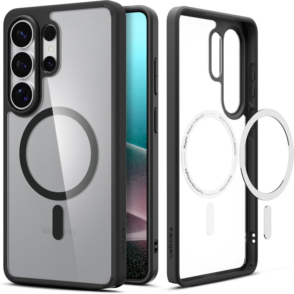 Spigen Ultra Hybrid MagFit Samsung S26 Ultra Hoesje MagSafe Matte Zwart afbeelding 1