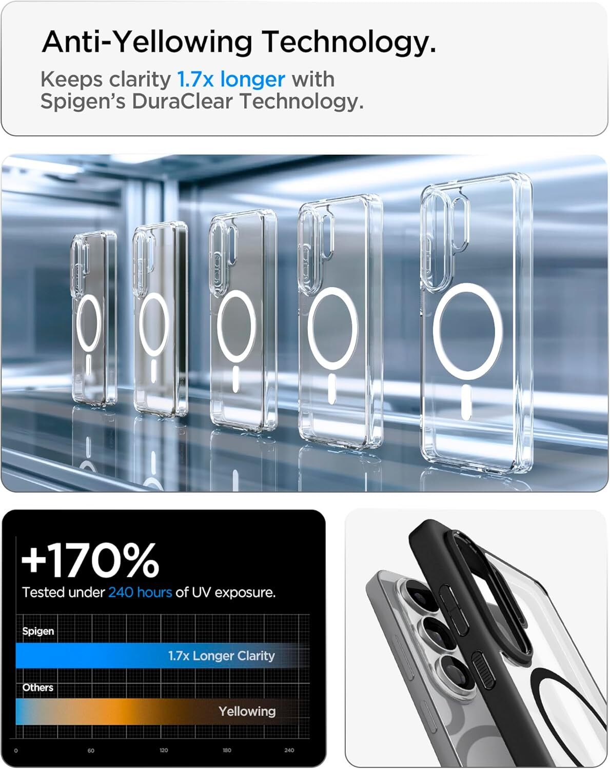 Spigen Ultra Hybrid MagFit Samsung S26 Ultra Hoesje MagSafe Matte Zwart afbeelding 4