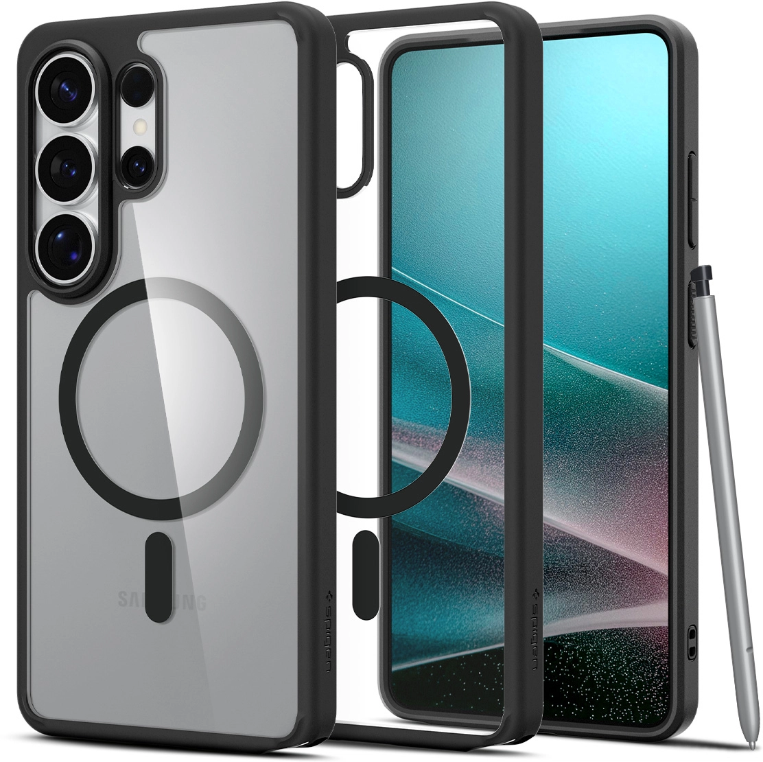 Spigen Ultra Hybrid MagFit Samsung S26 Ultra Hoesje MagSafe Matte Zwart afbeelding 10