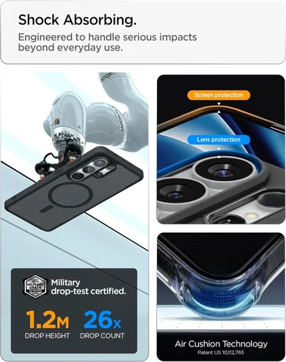 Spigen Ultra Hybrid MagFit Samsung S26 Ultra Hoesje MagSafe Frost Zwart afbeelding 7