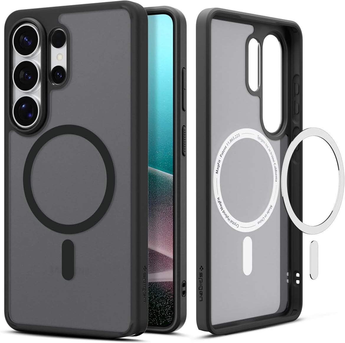 Spigen Ultra Hybrid MagFit Samsung S26 Ultra Hoesje MagSafe Frost Zwart afbeelding 1