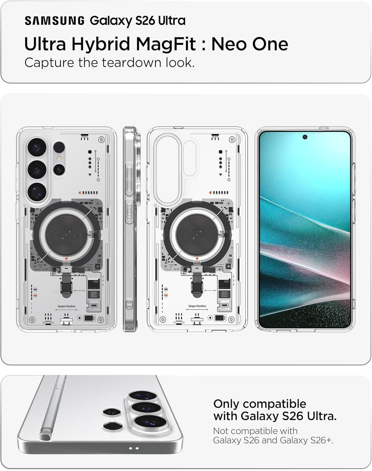 Spigen Ultra Hybrid MagFit Samsung S26 Ultra Hoesje MagSafe Neo One afbeelding 4