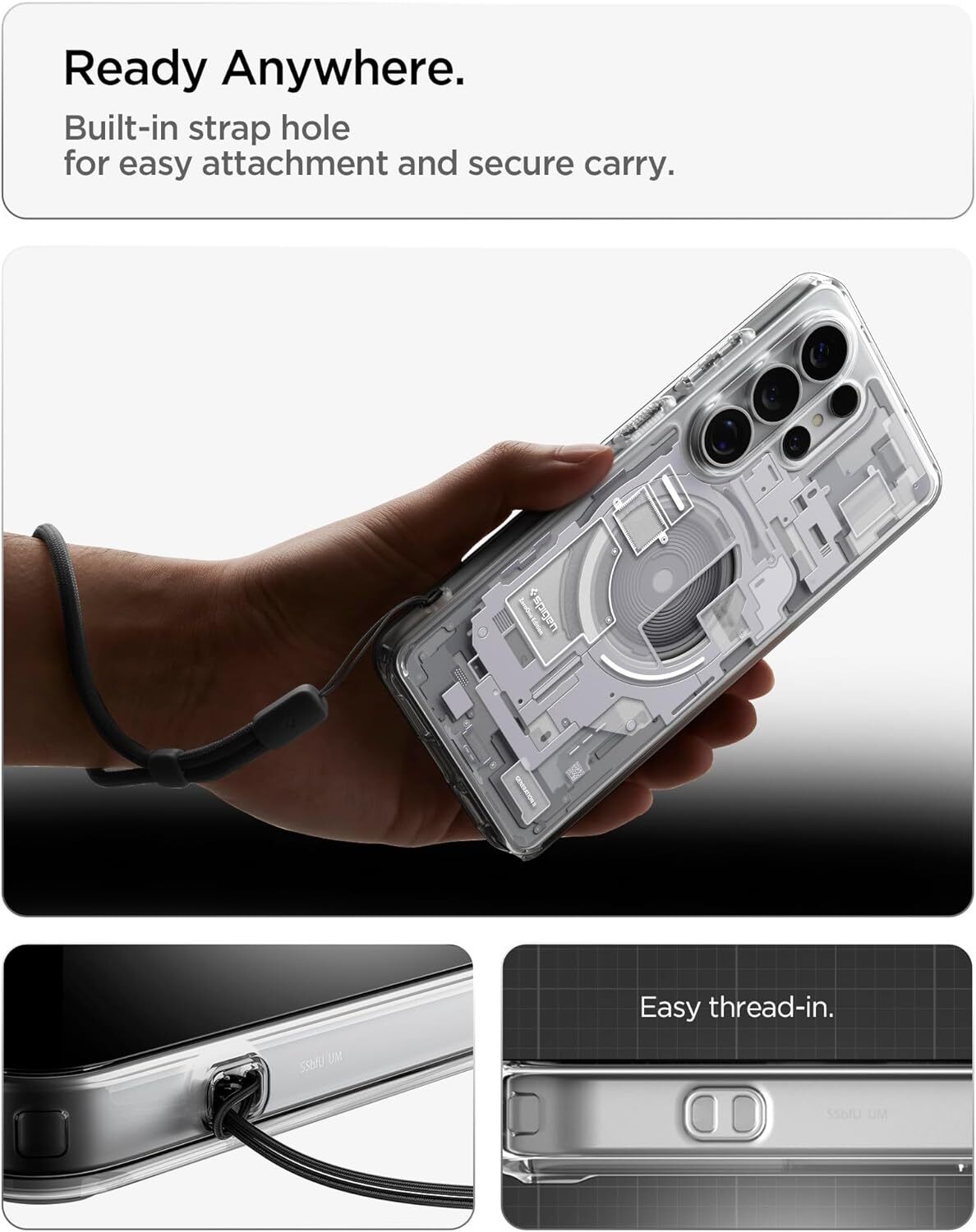 Spigen Ultra Hybrid MagFit Samsung S26 Ultra Hoesje MagSafe Zero One Wit afbeelding 3