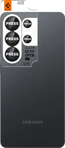 Spigen EZ Fit Optik Pro Samsung S26 Ultra Camera Lens Protector Zwart (2-Pack) afbeelding 2
