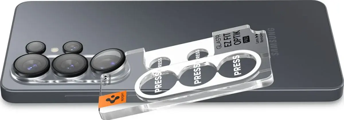 Spigen EZ Fit Optik Pro Samsung S26 Ultra Camera Lens Protector Zwart (2-Pack) afbeelding 7