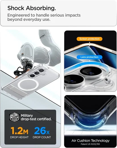 Spigen Ultra Hybrid S MagFit Samsung Galaxy S26 Plus Hoesje Transparant Wit afbeelding 5