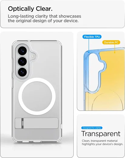 Spigen Ultra Hybrid S MagFit Samsung Galaxy S26 Plus Hoesje Transparant Wit afbeelding 3