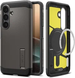 Spigen Tough Armor Samsung Galaxy S26 Plus Hoesje MagSafe Back Cover Gunmetal afbeelding