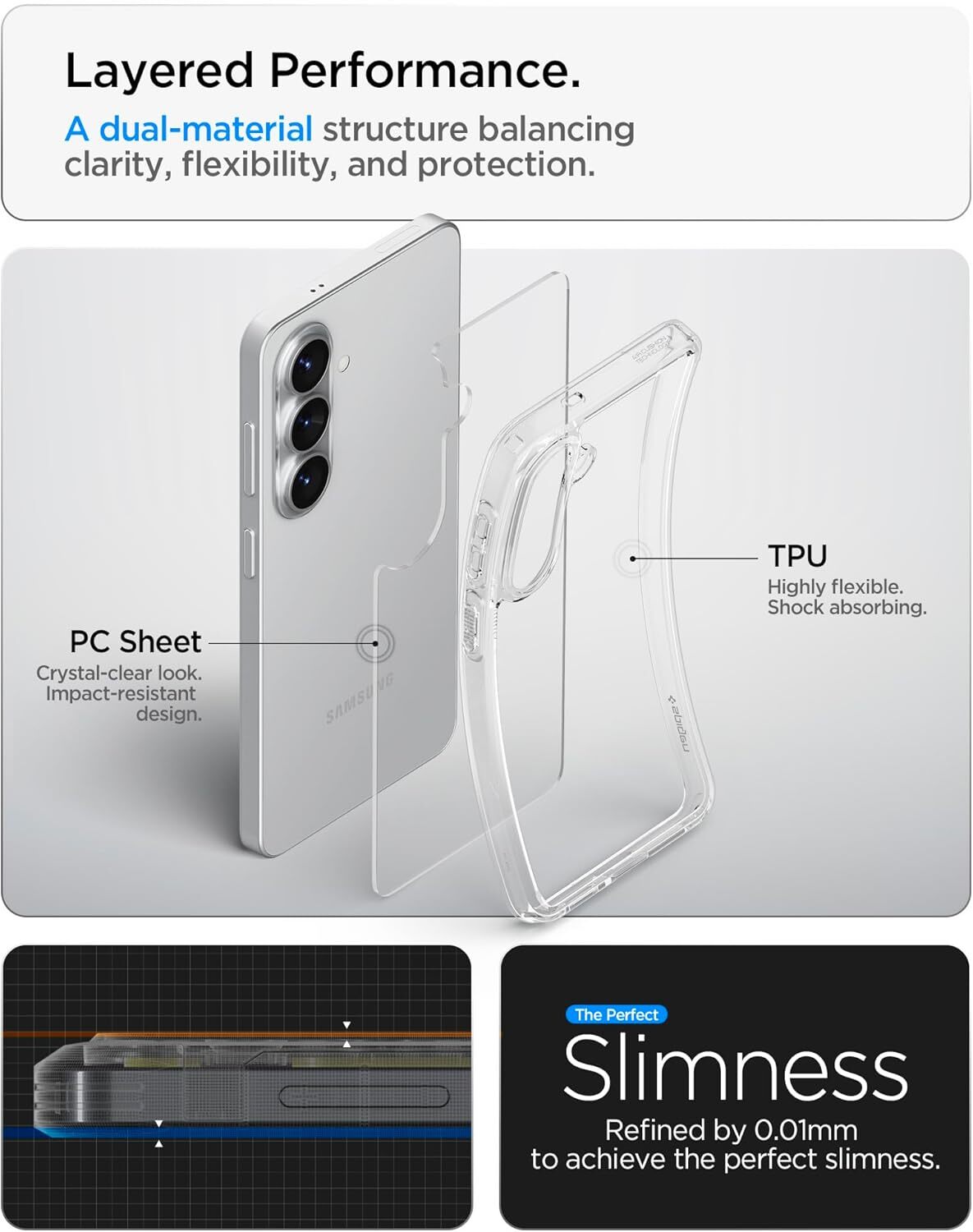 Spigen Ultra Hybrid Samsung Galaxy S26 Plus Hoesje Back Cover Transparant afbeelding 5