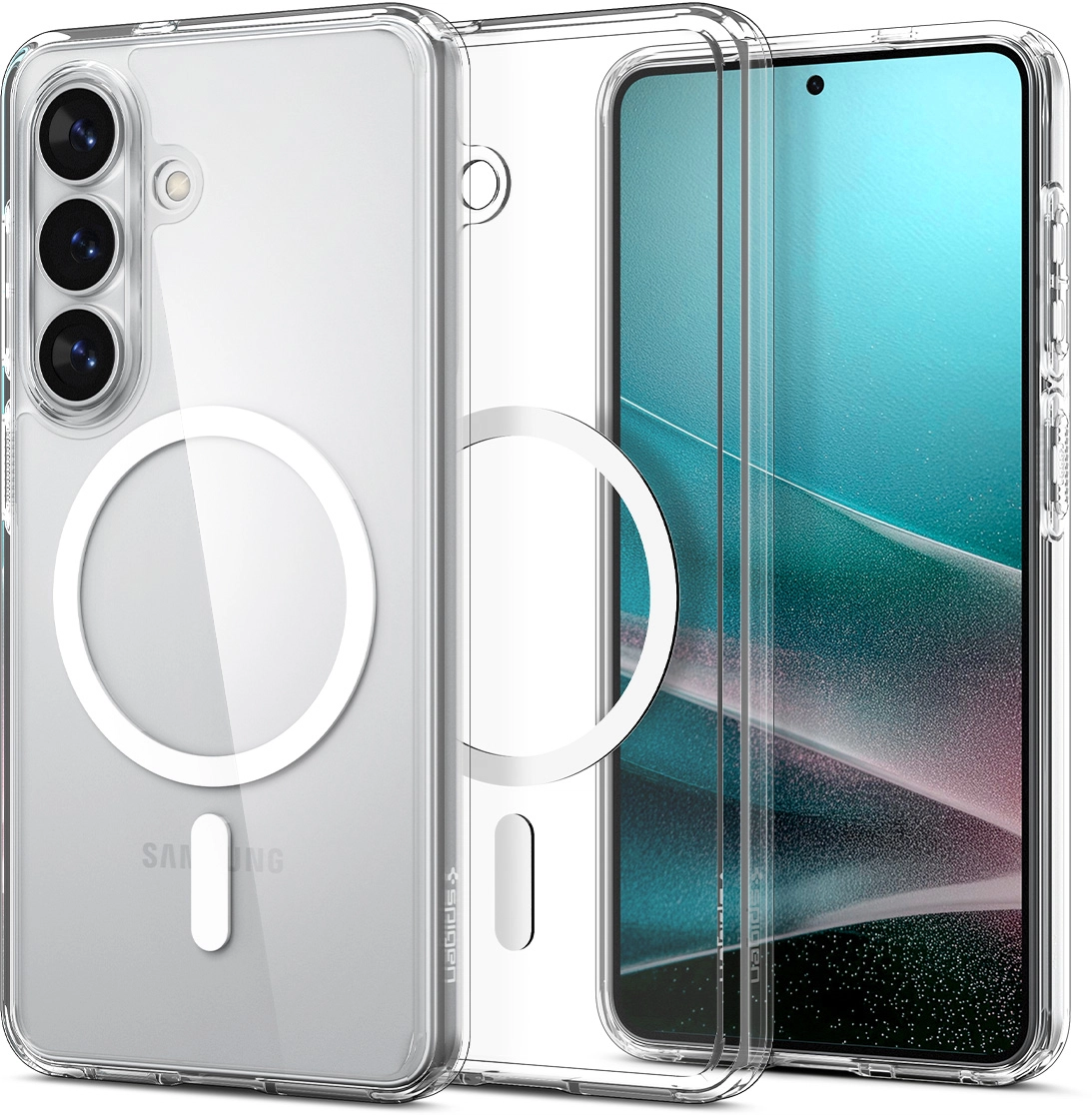 Spigen Ultra Hybrid MagFit Samsung Galaxy S26 Plus Hoesje MagSafe Clear Wit afbeelding 10