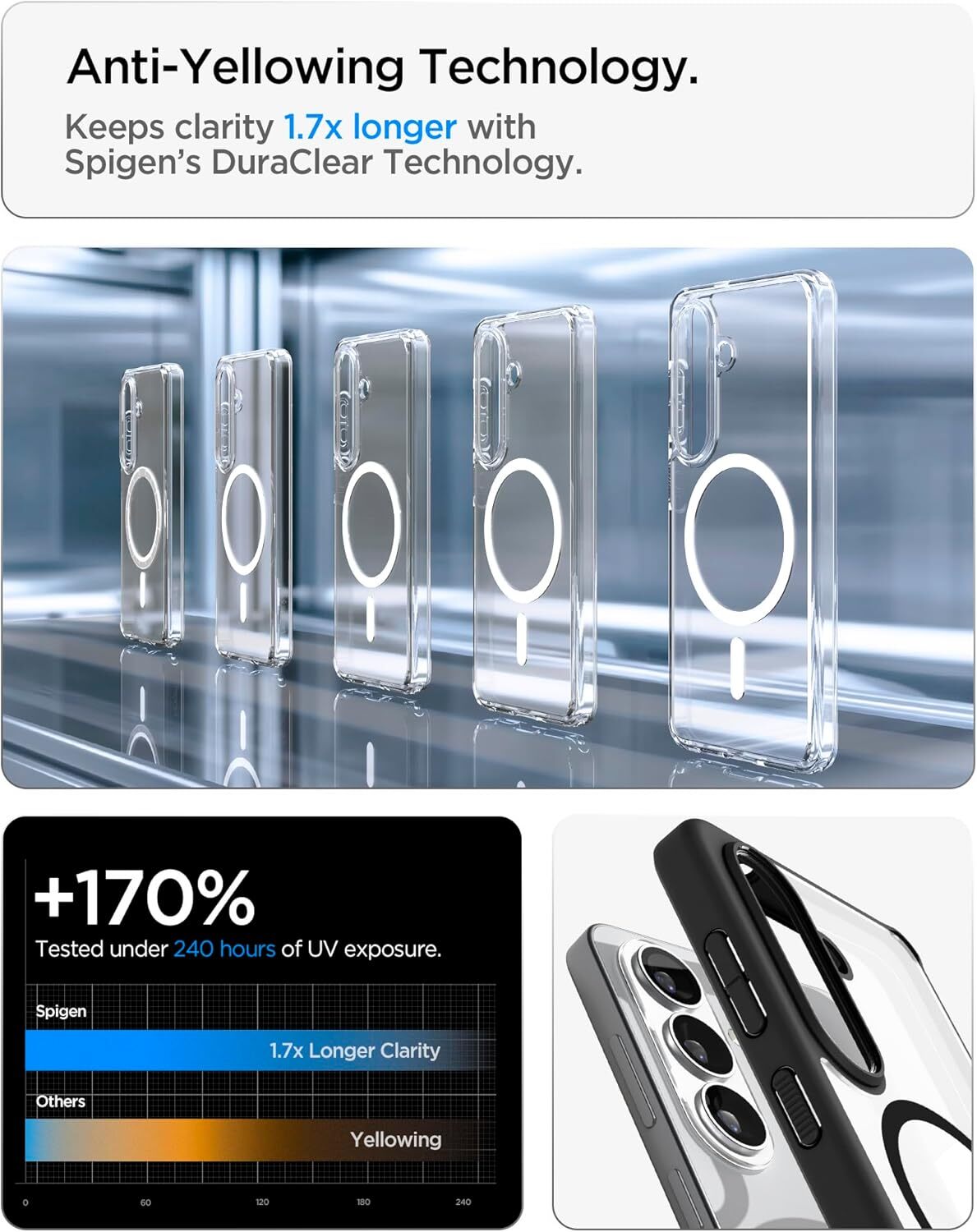 Spigen Ultra Hybrid MagFit Samsung Galaxy S26 Plus Hoesje MagSafe Matte Zwart afbeelding 5