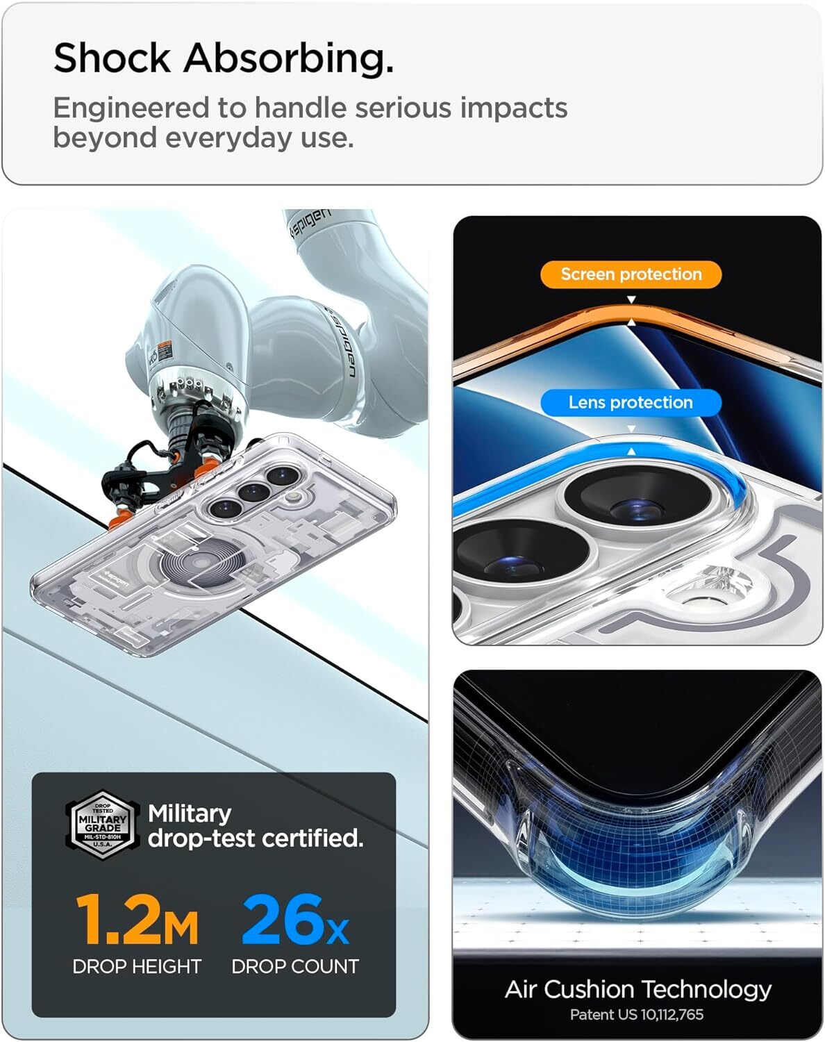 Spigen Ultra Hybrid MagFit Samsung Galaxy S26 Plus Hoesje MagSafe Zero One Wit afbeelding 8