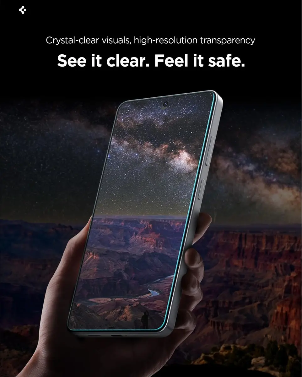 Spigen EZ Fit GLAS.tR Samsung Galaxy S26 Plus Screen Protector 2-Pack afbeelding 3