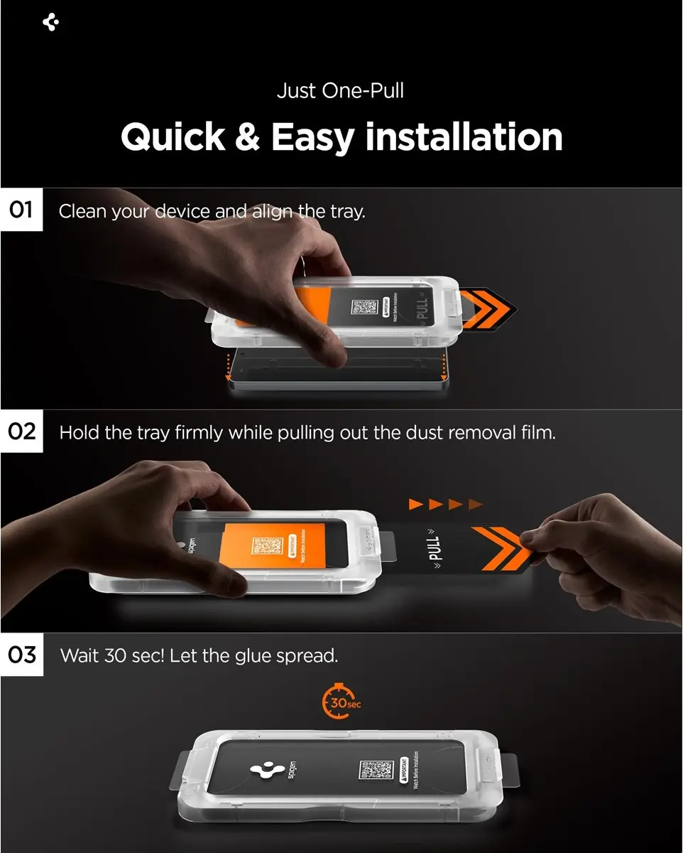 Spigen EZ Fit GLAS.tR Samsung Galaxy S26 Plus Screen Protector 2-Pack afbeelding 4