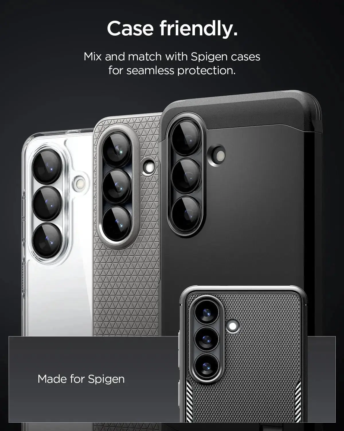 Spigen EZ Fit Optik Pro Samsung S26 Plus Camera Lens Protector Zwart (2-Pack) afbeelding 7