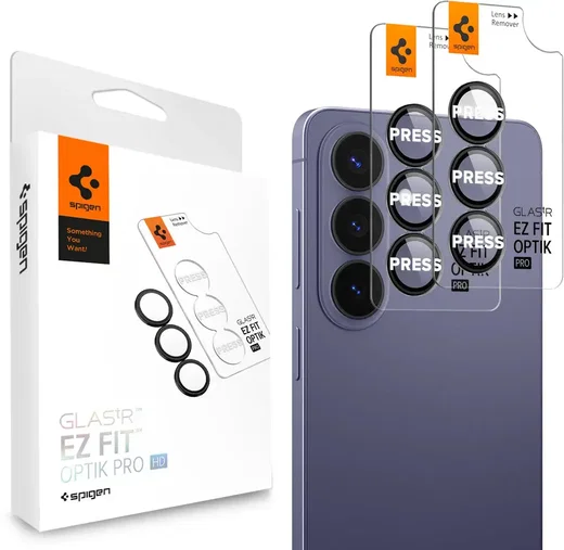 Spigen EZ Fit Optik Pro Samsung S26 Plus Camera Lens Protector Zwart (2-Pack) afbeelding 1