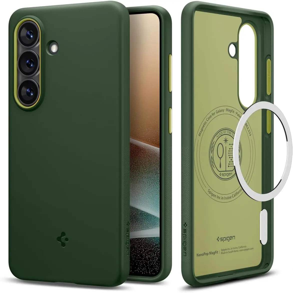 Spigen Nano Pop MagFit Samsung Galaxy S26 Hoesje MagSafe Back Cover Groen afbeelding 1