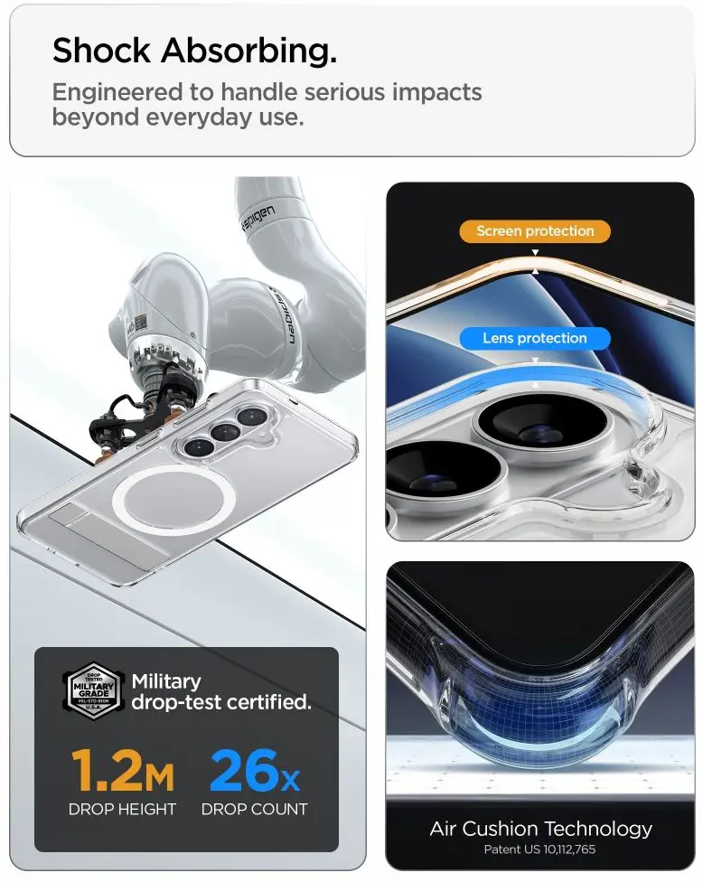 Spigen Ultra Hybrid S MagFit Samsung Galaxy S26 Hoesje Transparant Wit afbeelding 5
