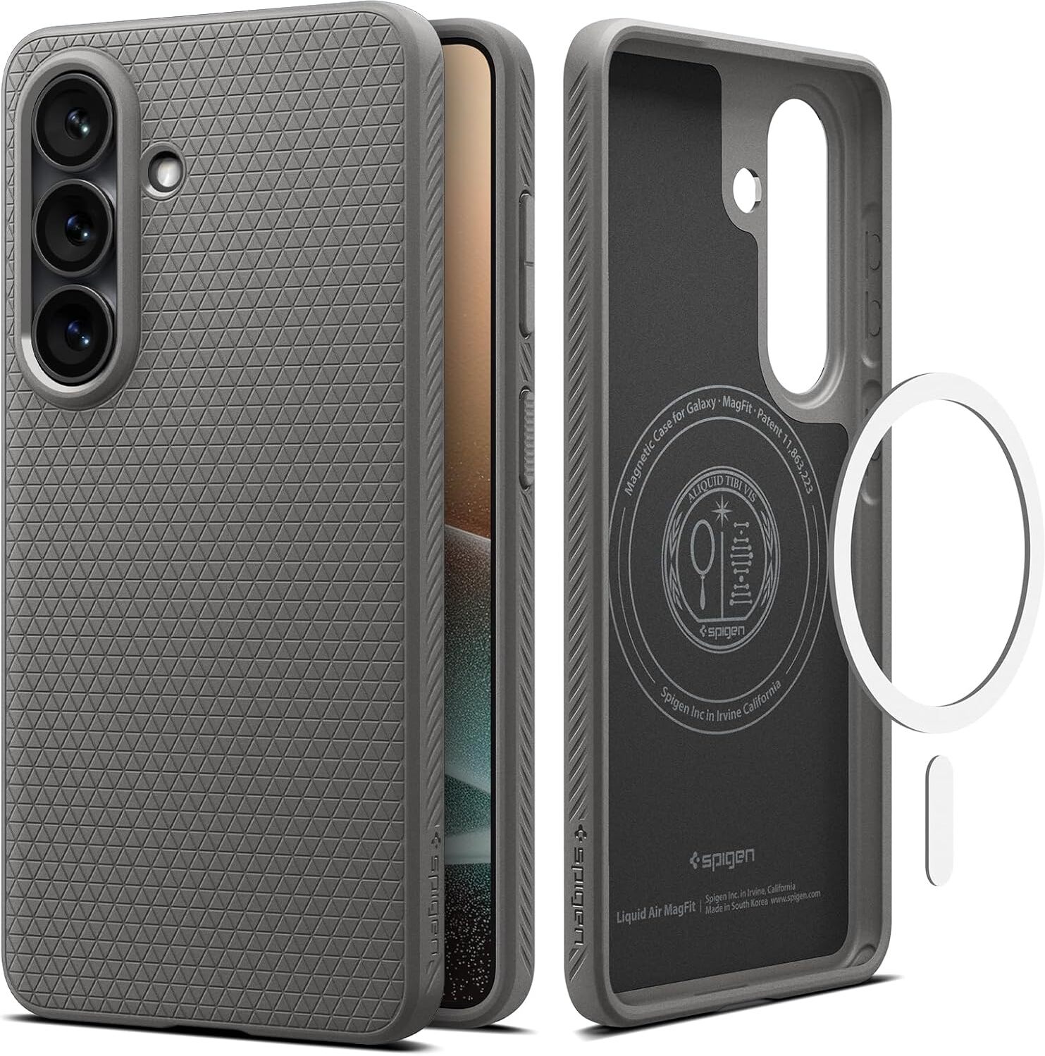Spigen Liquid Air MagFit Samsung Galaxy S26 Hoesje MagSafe Grijs afbeelding 1