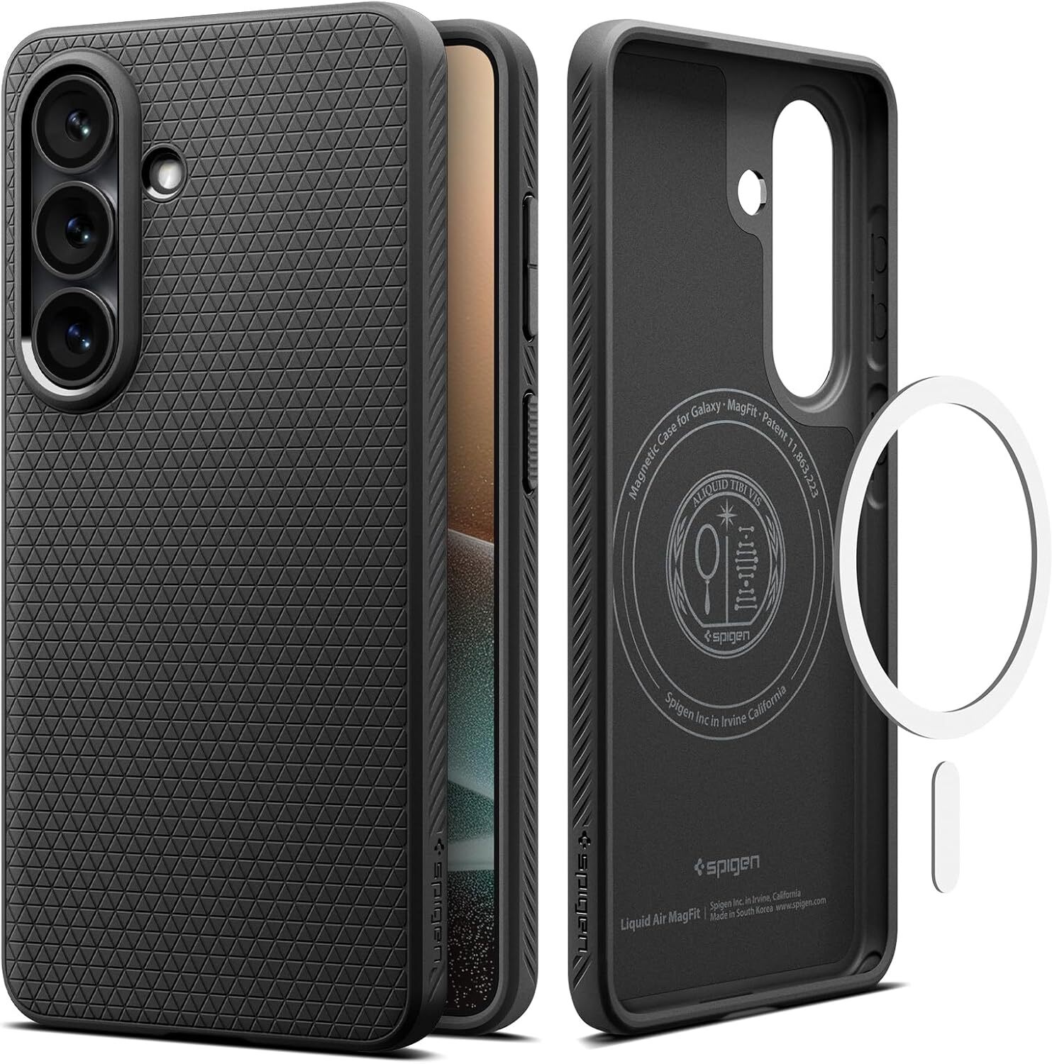 Spigen Liquid Air MagFit Samsung Galaxy S26 Hoesje MagSafe Matte Zwart afbeelding 1
