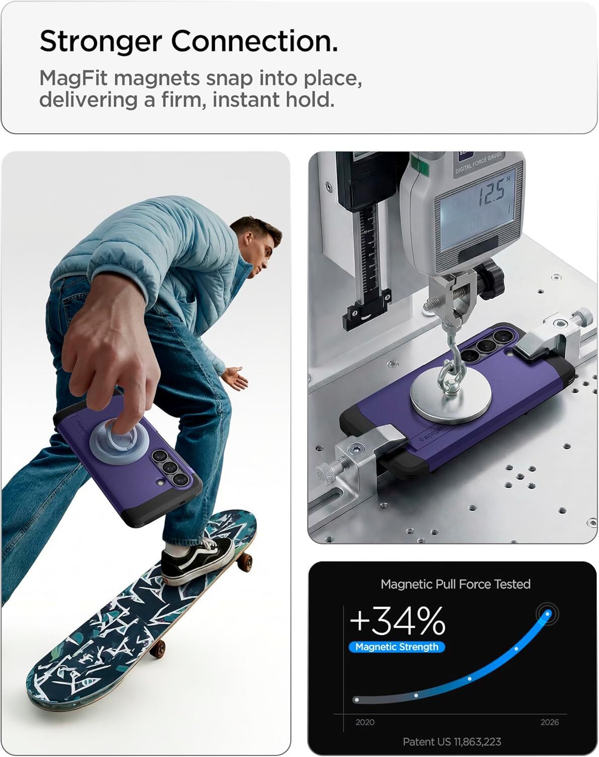 Spigen Tough Armor Samsung Galaxy S26 Hoesje MagSafe Back Cover Violet afbeelding 5