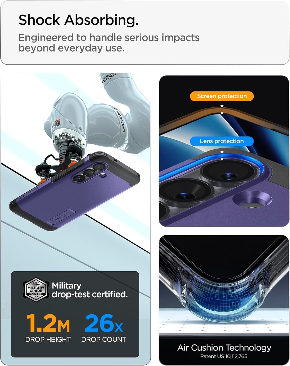 Spigen Tough Armor Samsung Galaxy S26 Hoesje MagSafe Back Cover Violet afbeelding 7