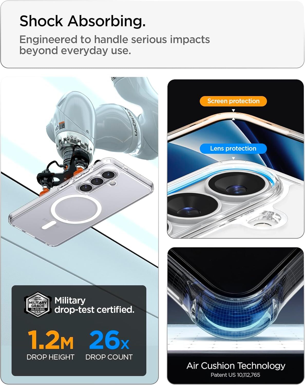 Spigen Ultra Hybrid MagFit Samsung Galaxy S26 Hoesje MagSafe Transparant Wit afbeelding 8