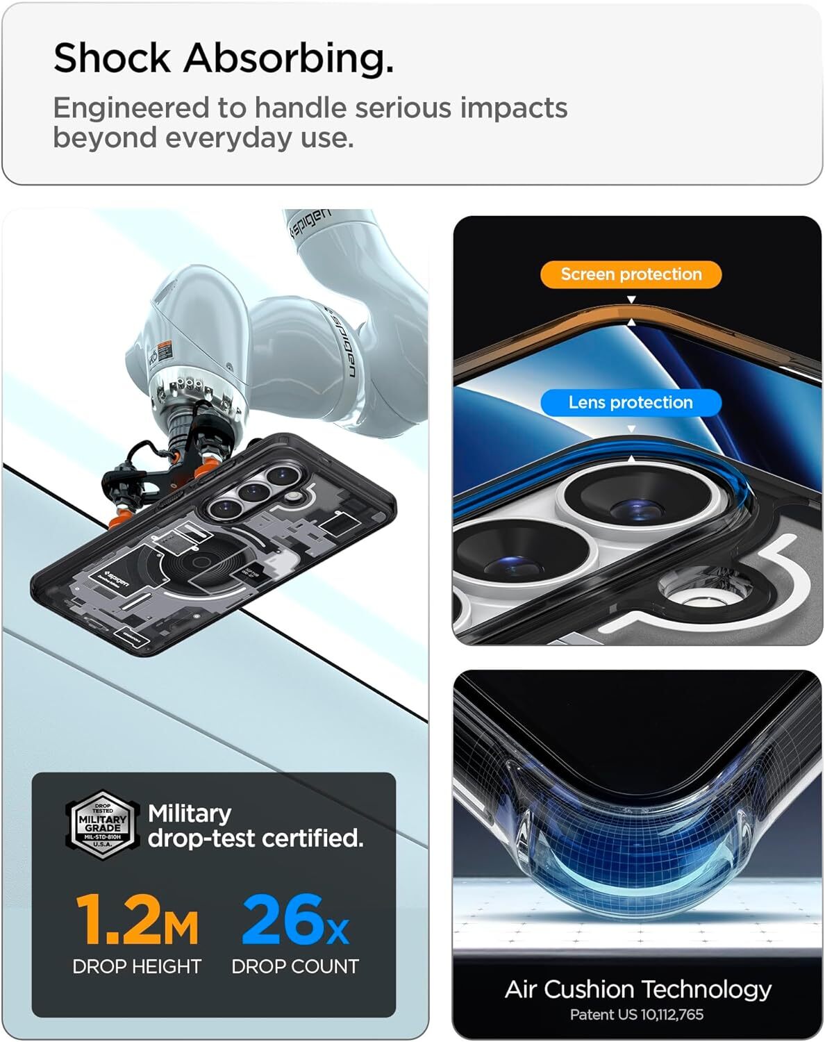 Spigen Ultra Hybrid MagFit Samsung Galaxy S26 Hoesje MagSafe Zero One Zwart afbeelding 7