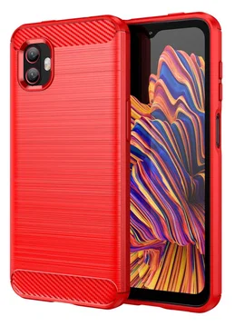 Samsung Galaxy Xcover 6 Pro Hoesje Geborsteld TPU Back Cover Rood