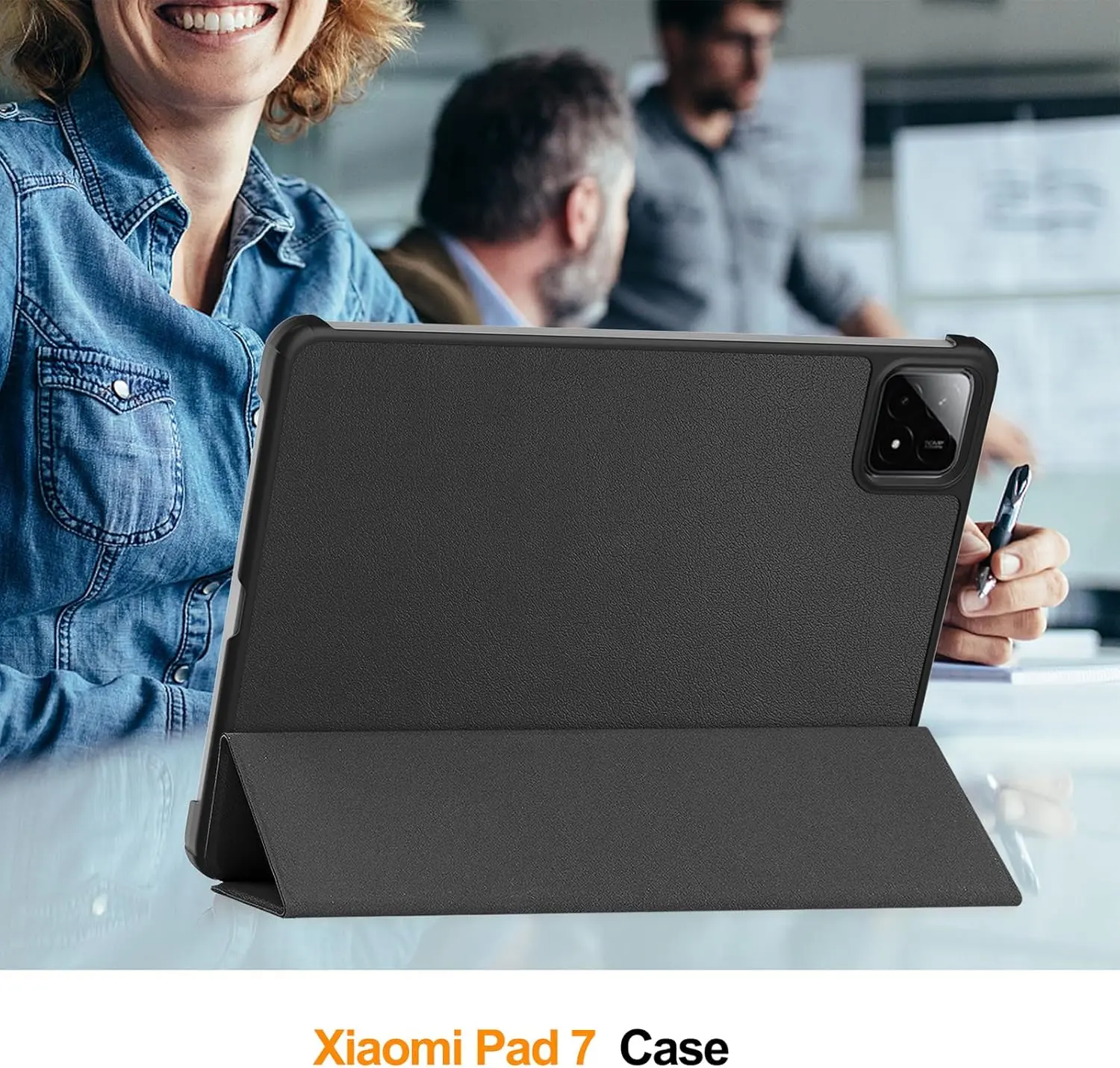 Xiaomi Pad 7 / 7 Pro Hoes Tri-Fold Book Case met Standaard Zwart afbeelding 6