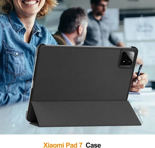 Xiaomi Pad 7 / 7 Pro Hoes Tri-Fold Book Case met Standaard Zwart afbeelding 6