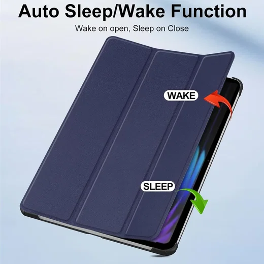 Xiaomi Pad 7 / 7 Pro Hoes Tri-Fold Book Case met Standaard Blauw afbeelding 2