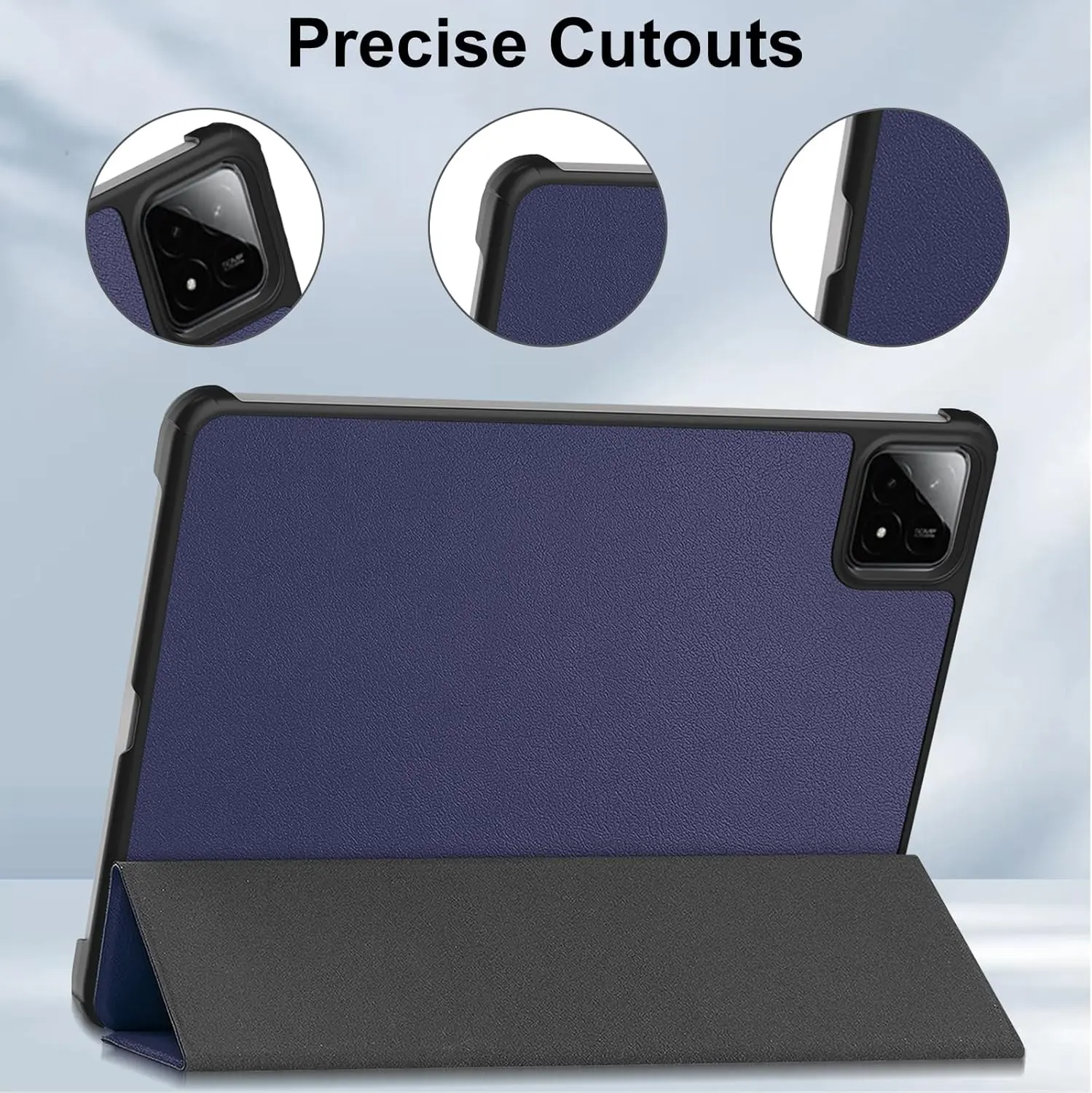 Xiaomi Pad 7 / 7 Pro Hoes Tri-Fold Book Case met Standaard Blauw afbeelding 5