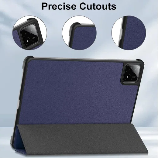 Xiaomi Pad 7 / 7 Pro Hoes Tri-Fold Book Case met Standaard Blauw afbeelding 5
