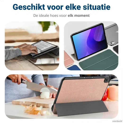 Xiaomi Pad 7 / 7 Pro Hoes Tri-Fold Book Case met Standaard Roze Goud afbeelding 5
