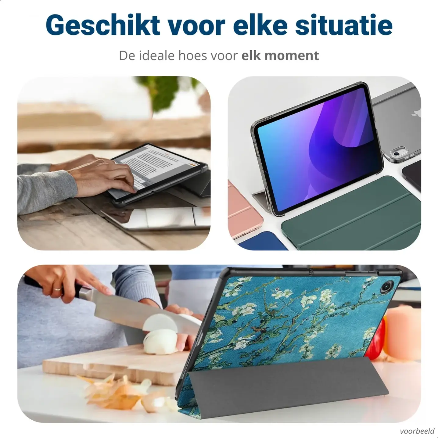 Xiaomi Pad 7 / 7 Pro Hoes Tri-Fold Book Case met Standaard Blossom afbeelding 5
