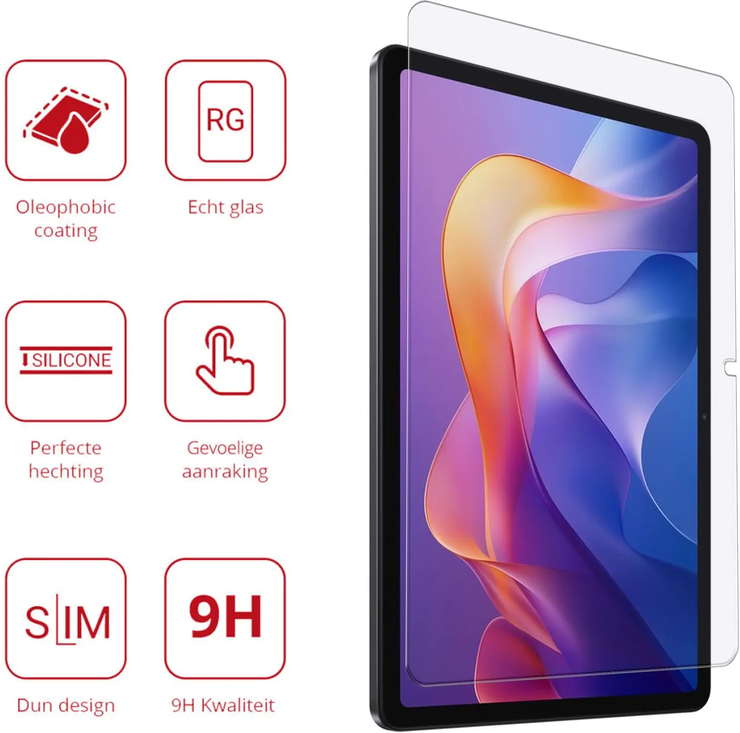 Rosso Xiaomi Redmi Pad 2 9H Tempered Glass Screen Protector afbeelding 2