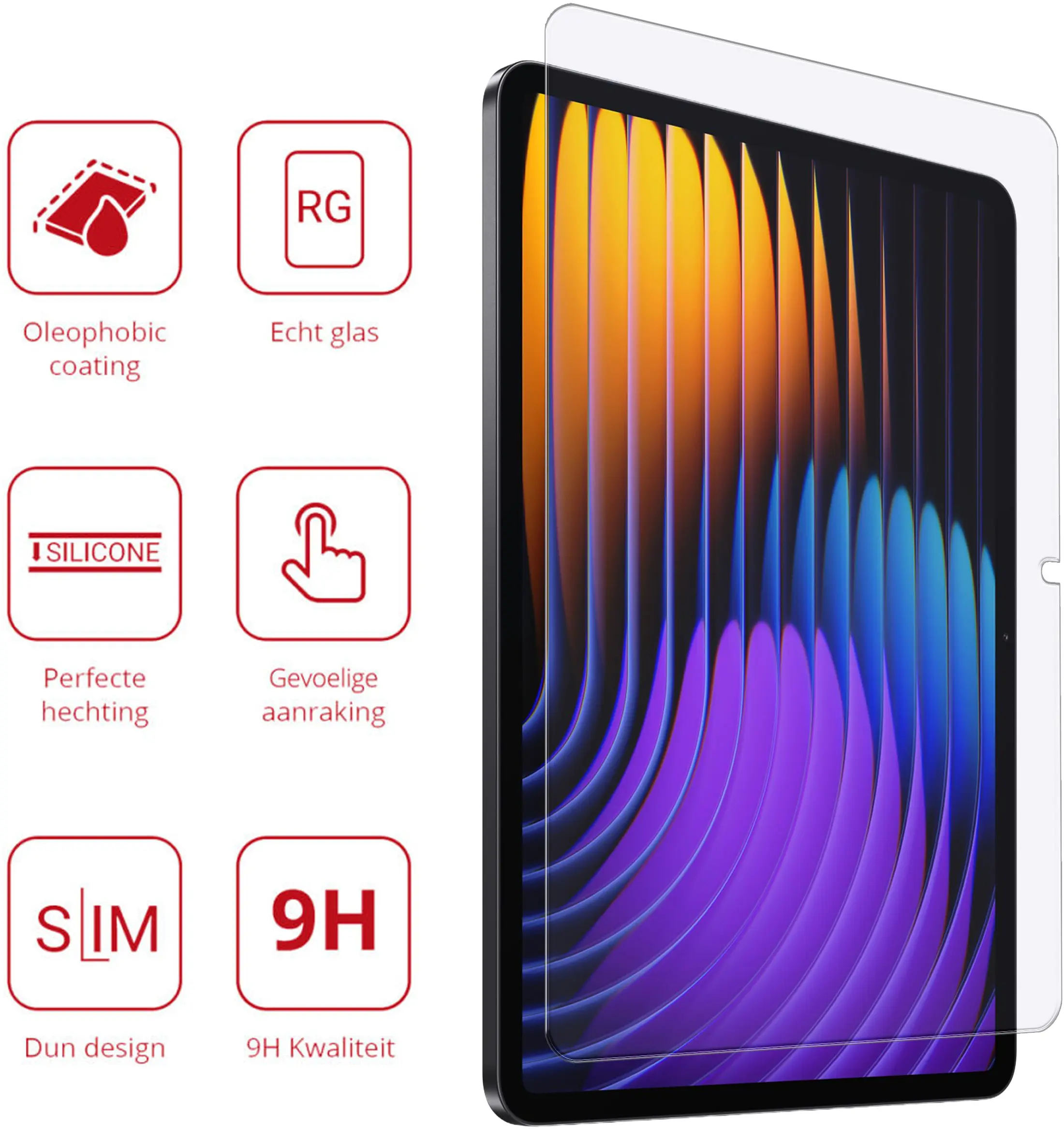 Rosso Xiaomi Pad 7 / 7 Pro 9H Tempered Glass Screen Protector afbeelding 2