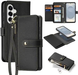 Dux Ducis Lawa Samsung S26 Hoesje 2-in-1 Wallet Book Case MagSafe Zwart afbeelding
