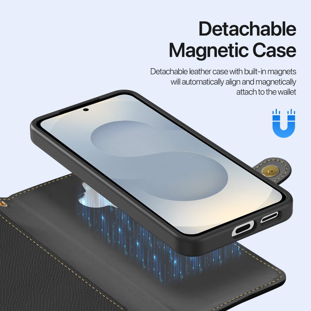 Dux Ducis Lawa Samsung S26 Plus Hoesje 2-in-1 Wallet Book Case MagSafe Zwart afbeelding 8