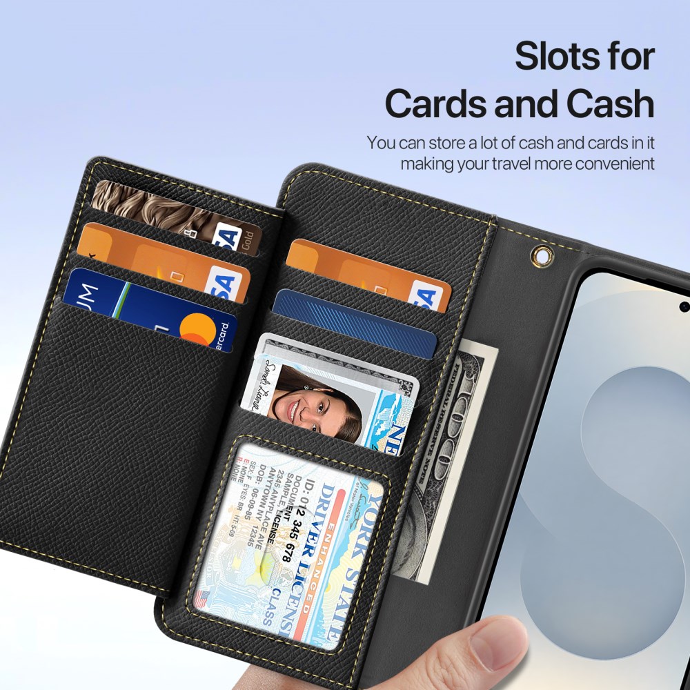 Dux Ducis Lawa Samsung S26 Plus Hoesje 2-in-1 Wallet Book Case MagSafe Zwart afbeelding 10