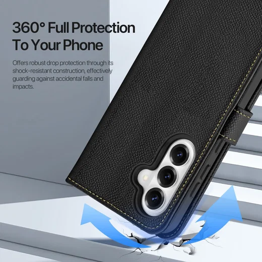 Dux Ducis Lawa Samsung S26 Plus Hoesje 2-in-1 Wallet Book Case MagSafe Zwart afbeelding 2