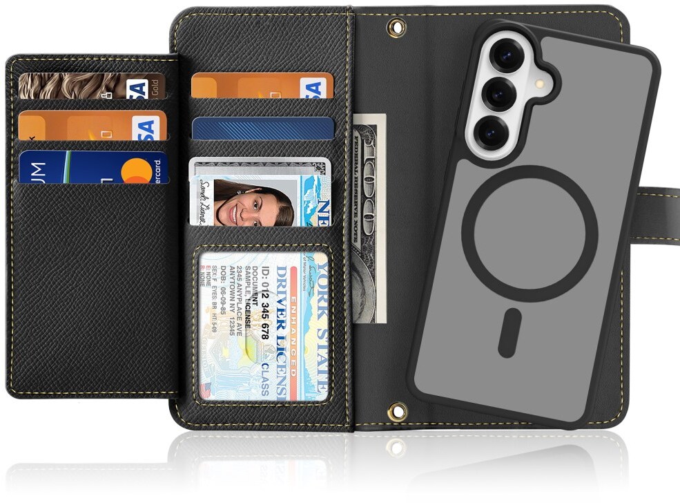 Dux Ducis Lawa Samsung S26 Plus Hoesje 2-in-1 Wallet Book Case MagSafe Zwart afbeelding 5