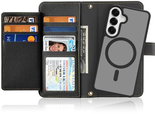 Dux Ducis Lawa Samsung S26 Plus Hoesje 2-in-1 Wallet Book Case MagSafe Zwart afbeelding 5