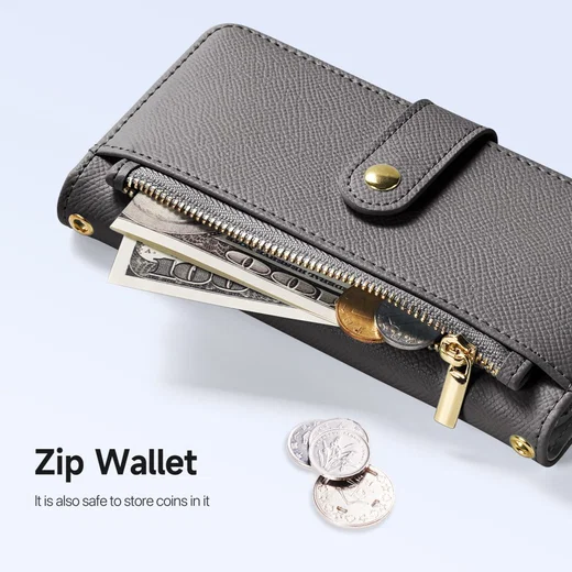 Dux Ducis Lawa Samsung S26 Plus Hoesje 2-in-1 Wallet Book Case MagSafe Grijs afbeelding 11